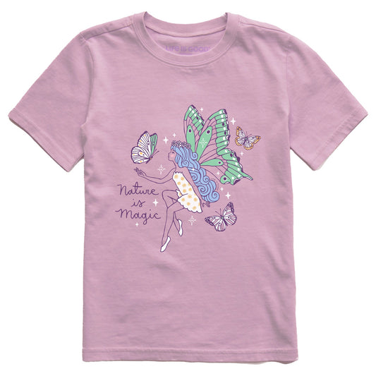 Kids Butterfly Fairy Nature is Magic Short Sleeve Crusher Tee
