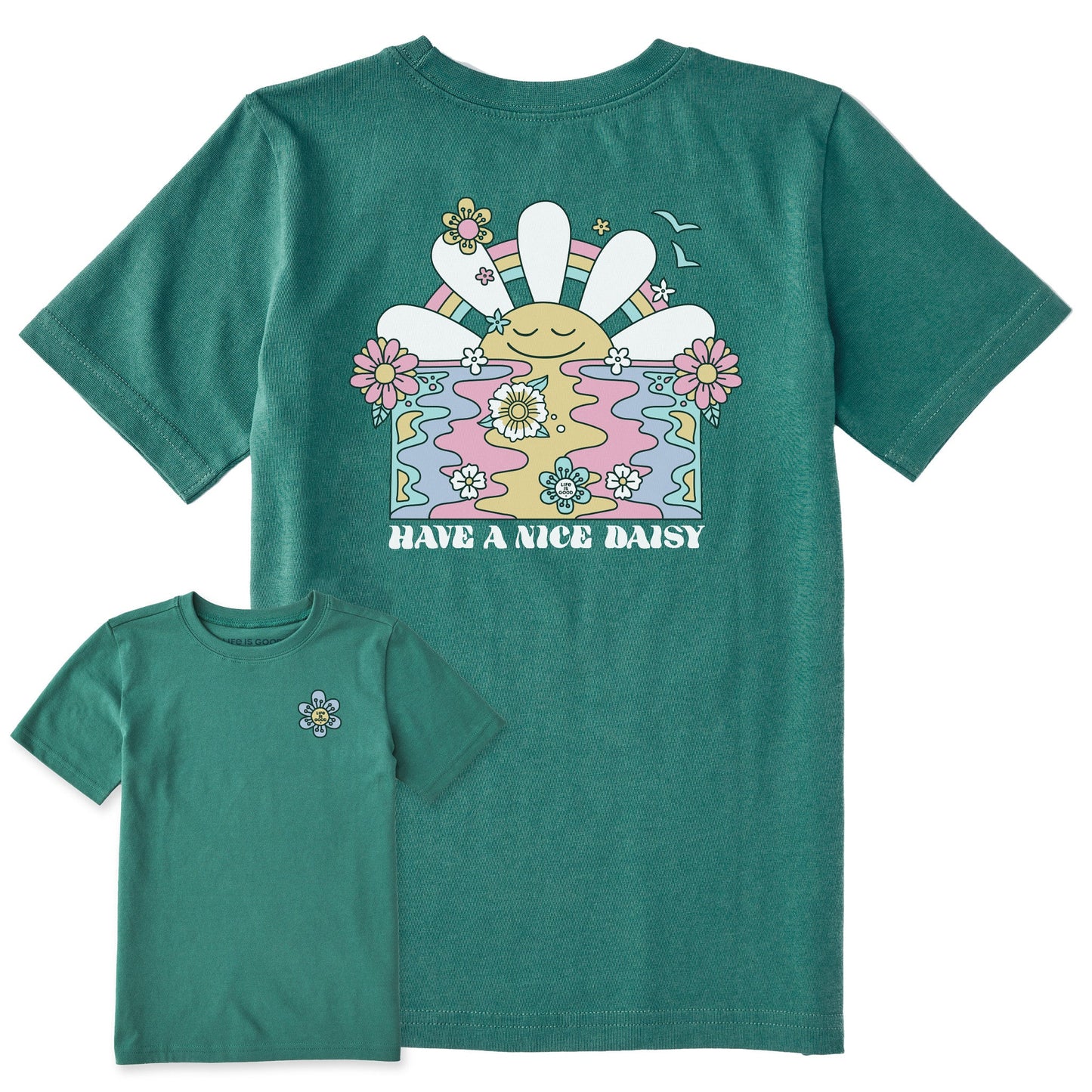 Kids Have a Nice Daisy Sunrise Short Sleeve Crusher Tee