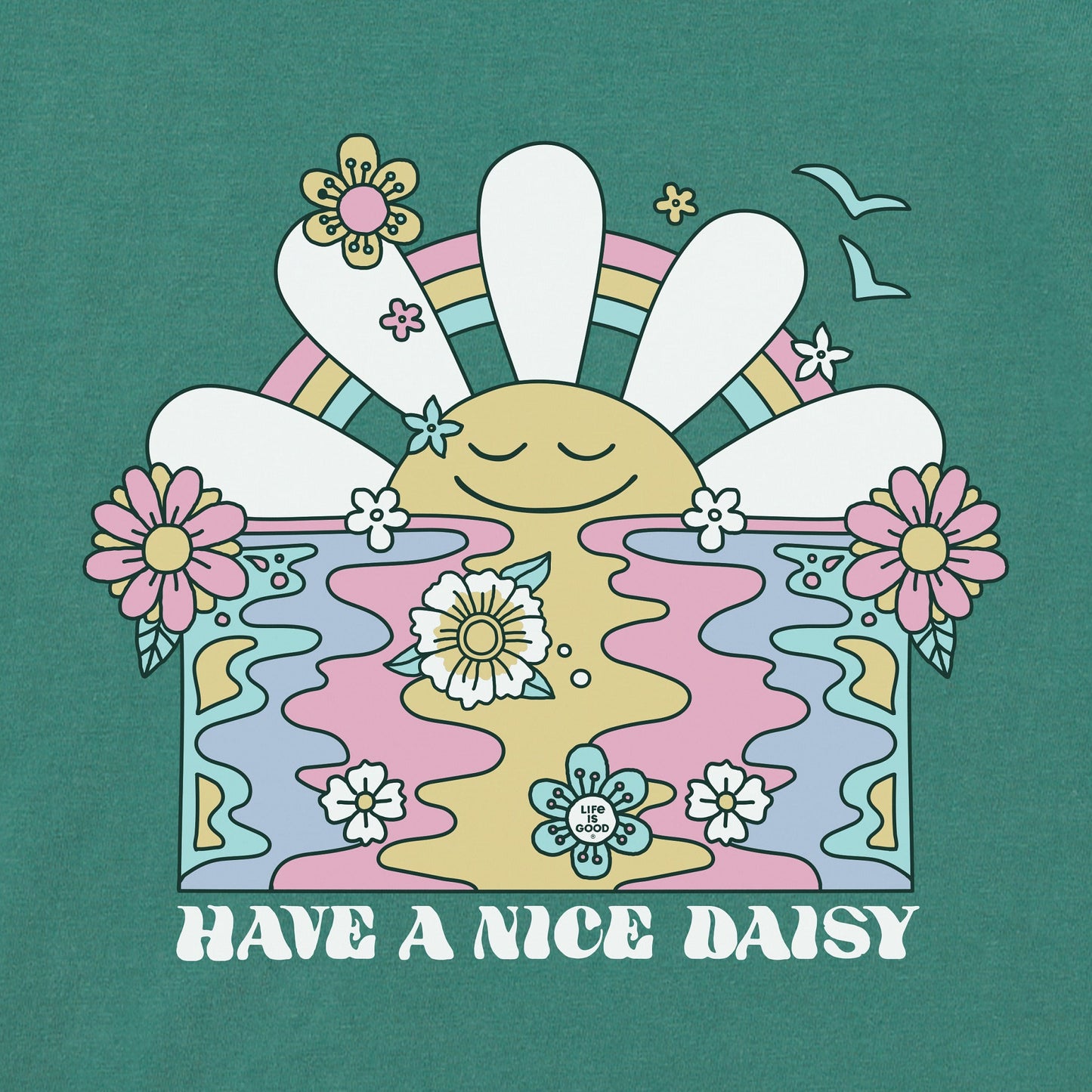 Kids Have a Nice Daisy Sunrise Short Sleeve Crusher Tee