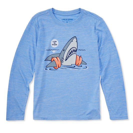 Kids Shark Floaty Swim Long Sleeve Sun Crusher Tee
