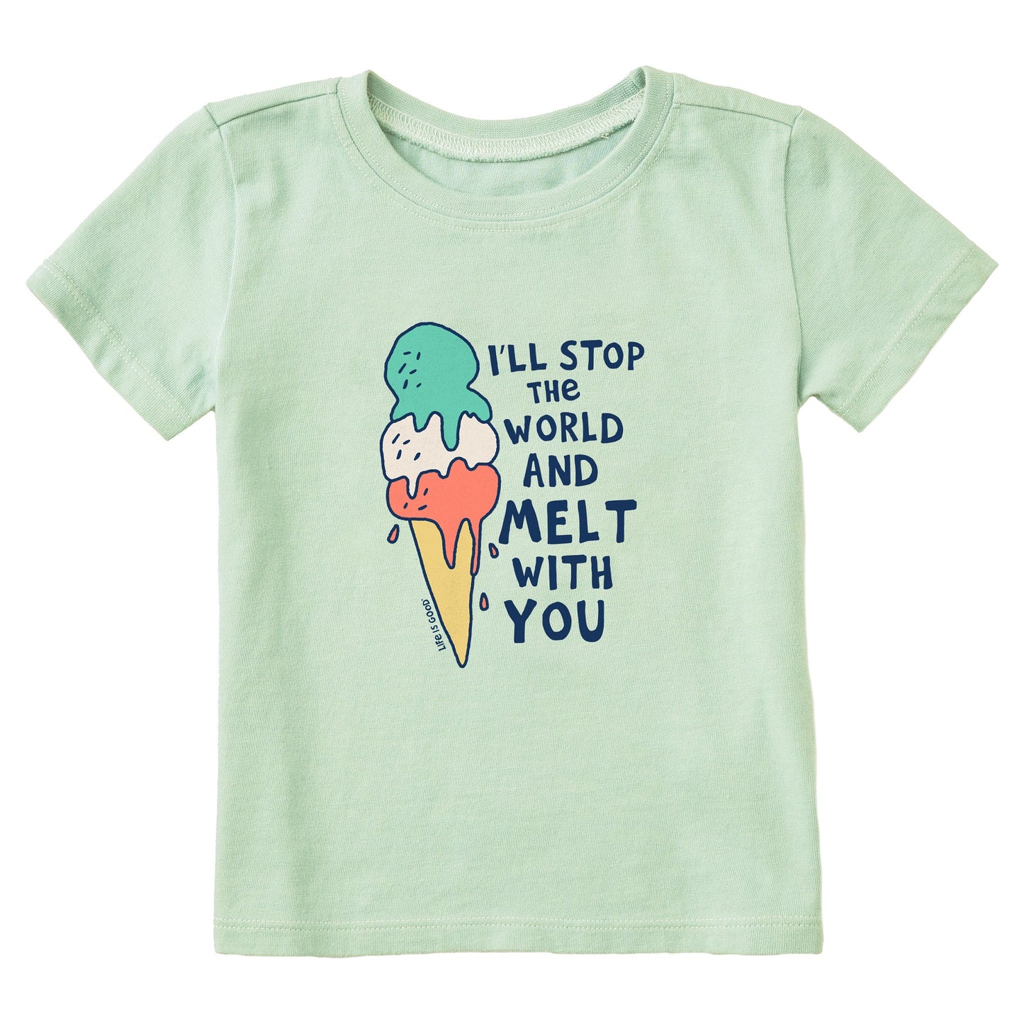 Toddler Melt With You Ice Cream Short Sleeve Crusher Tee