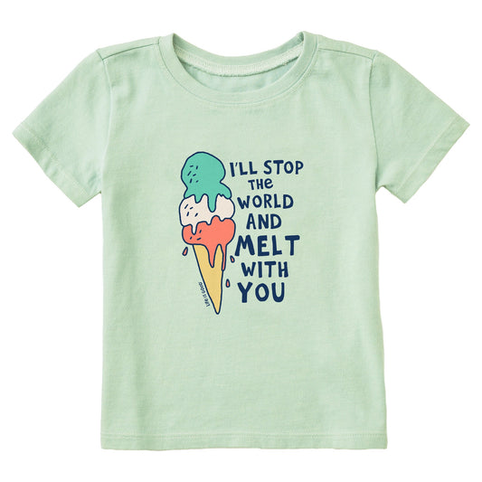 Toddler Melt With You Ice Cream Short Sleeve Crusher Tee