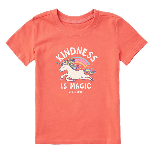 Toddler Kindness is Magic Unicorn Short Sleeve Crusher Tee