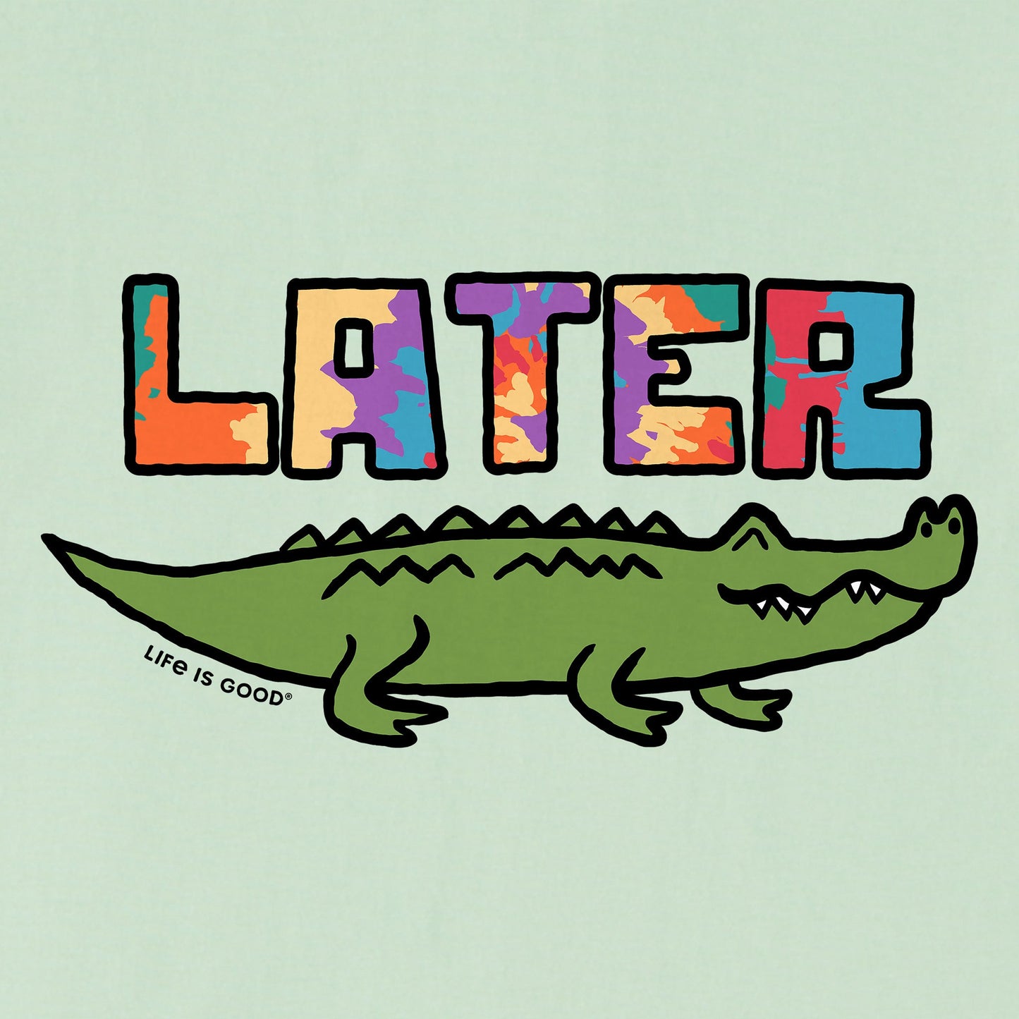 Toddler Tie Dye Later Gator Short Sleeve Crusher Tee