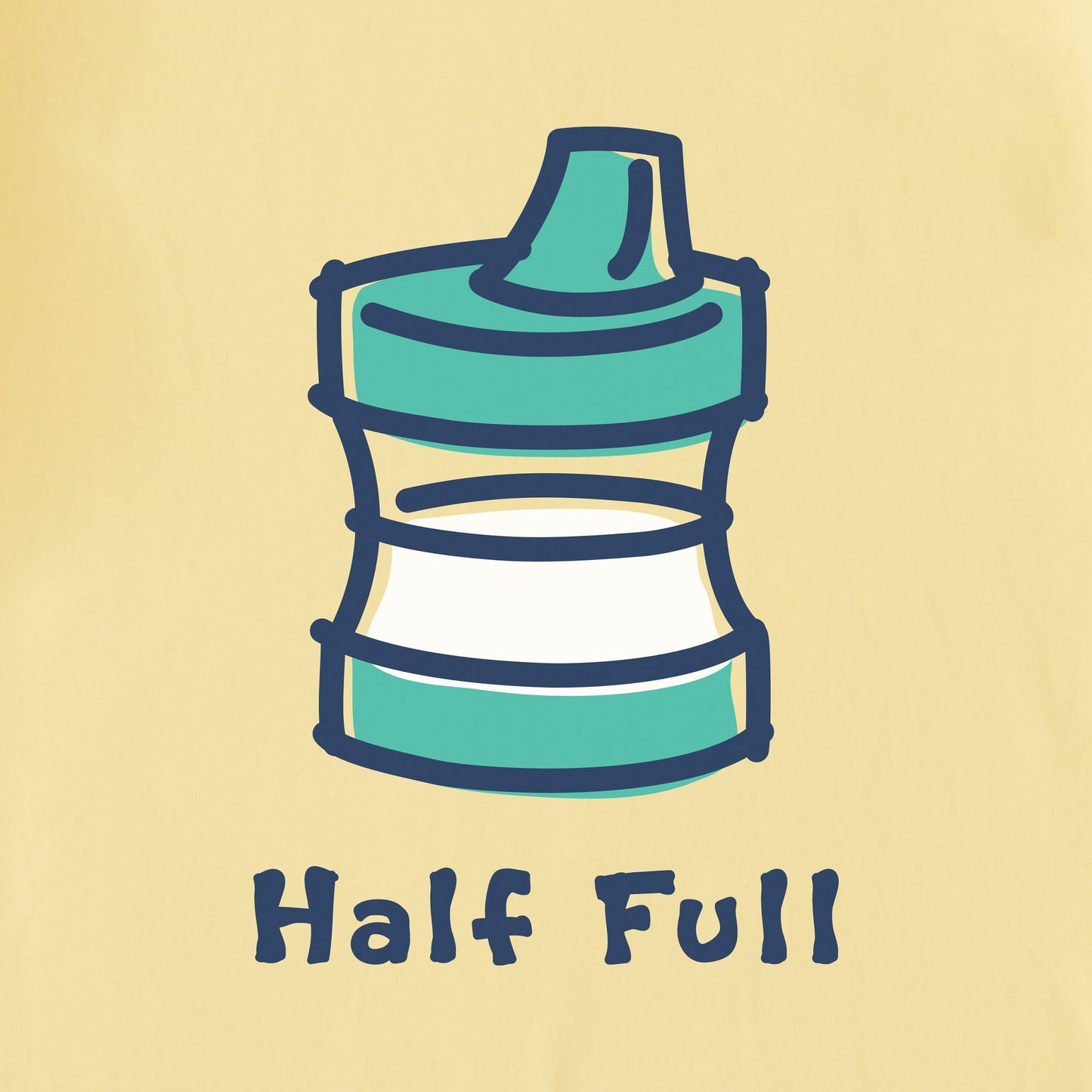 Baby Half Full Sippy Cup Short Sleeve Crusher Bodysuit