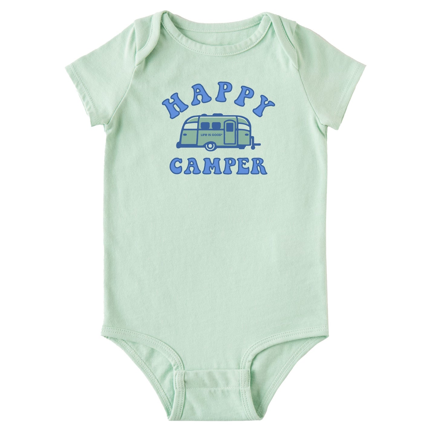 Baby Happy Camper Short Sleeve Crusher Bodysuit