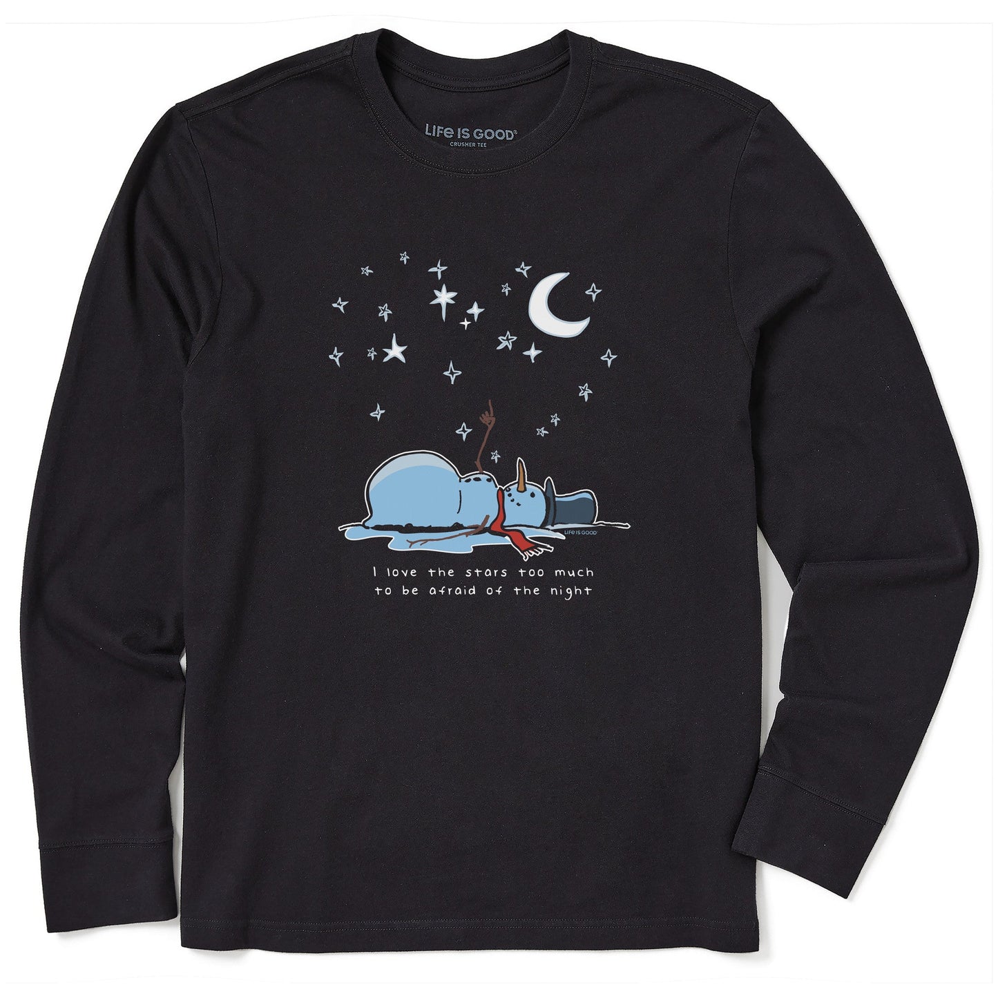Men's Snowman Star Lover Long Sleeve Crusher Tee