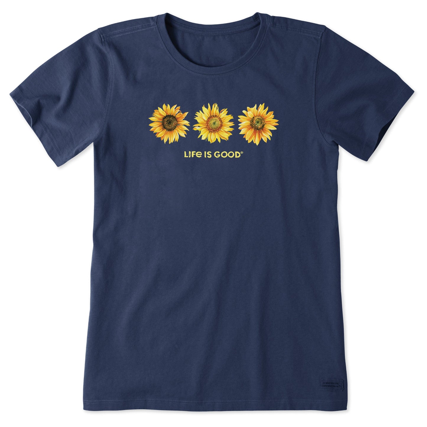 Women's 3 Sunflowers Short Sleeve Crusher Tee