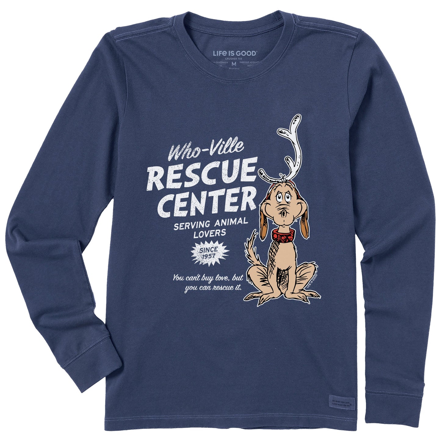 Women's WhoVille Rescue Center In Color Long Sleeve Crusher Tee