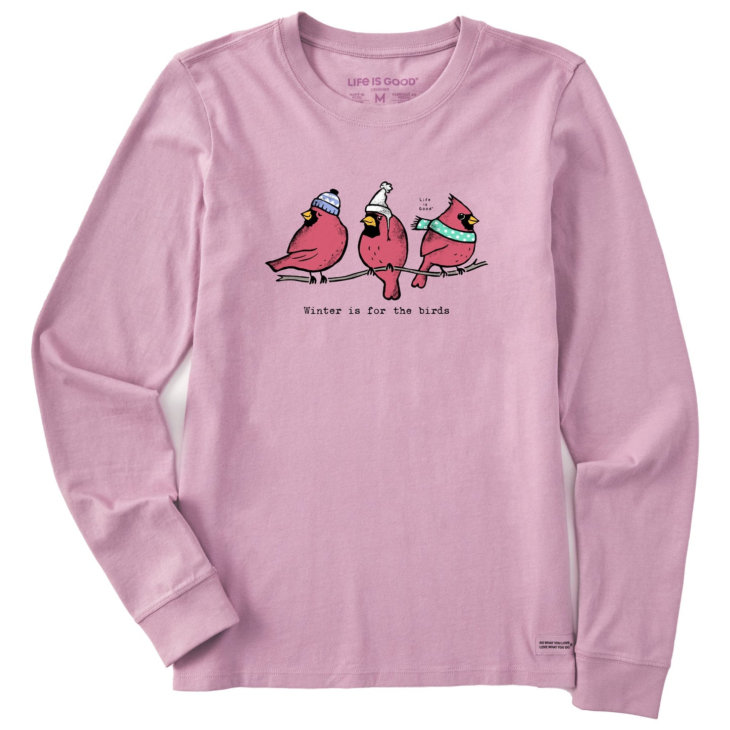 Women's Winter is for the Birds Cardinals Long Sleeve Crusher Tee