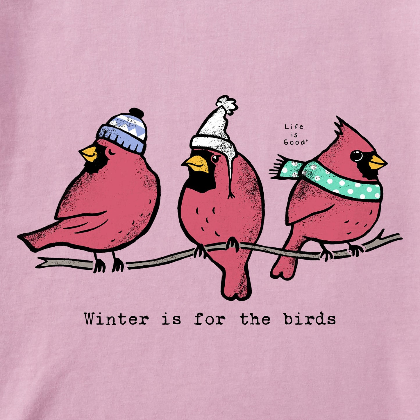 Women's Winter is for the Birds Cardinals Long Sleeve Crusher Tee