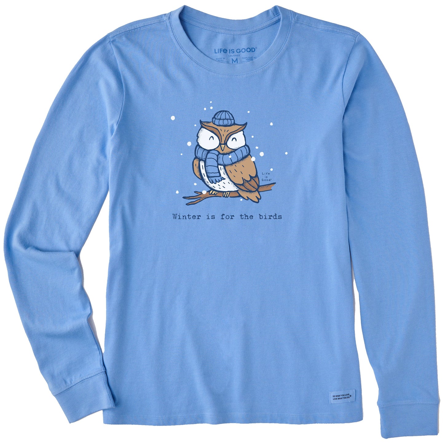 Women's Winter is for the Birds Owl Long Sleeve Crusher Tee