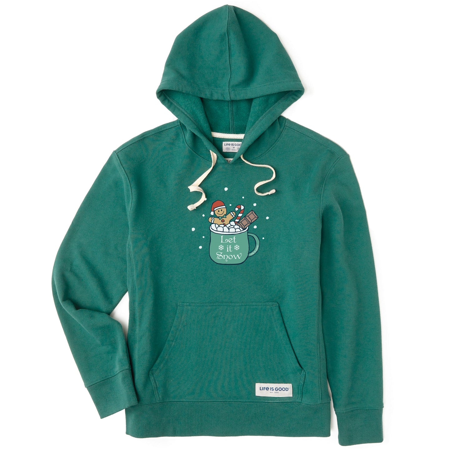 Women's Let it Snow Mug Cocoa Simply True Fleece Hoodie