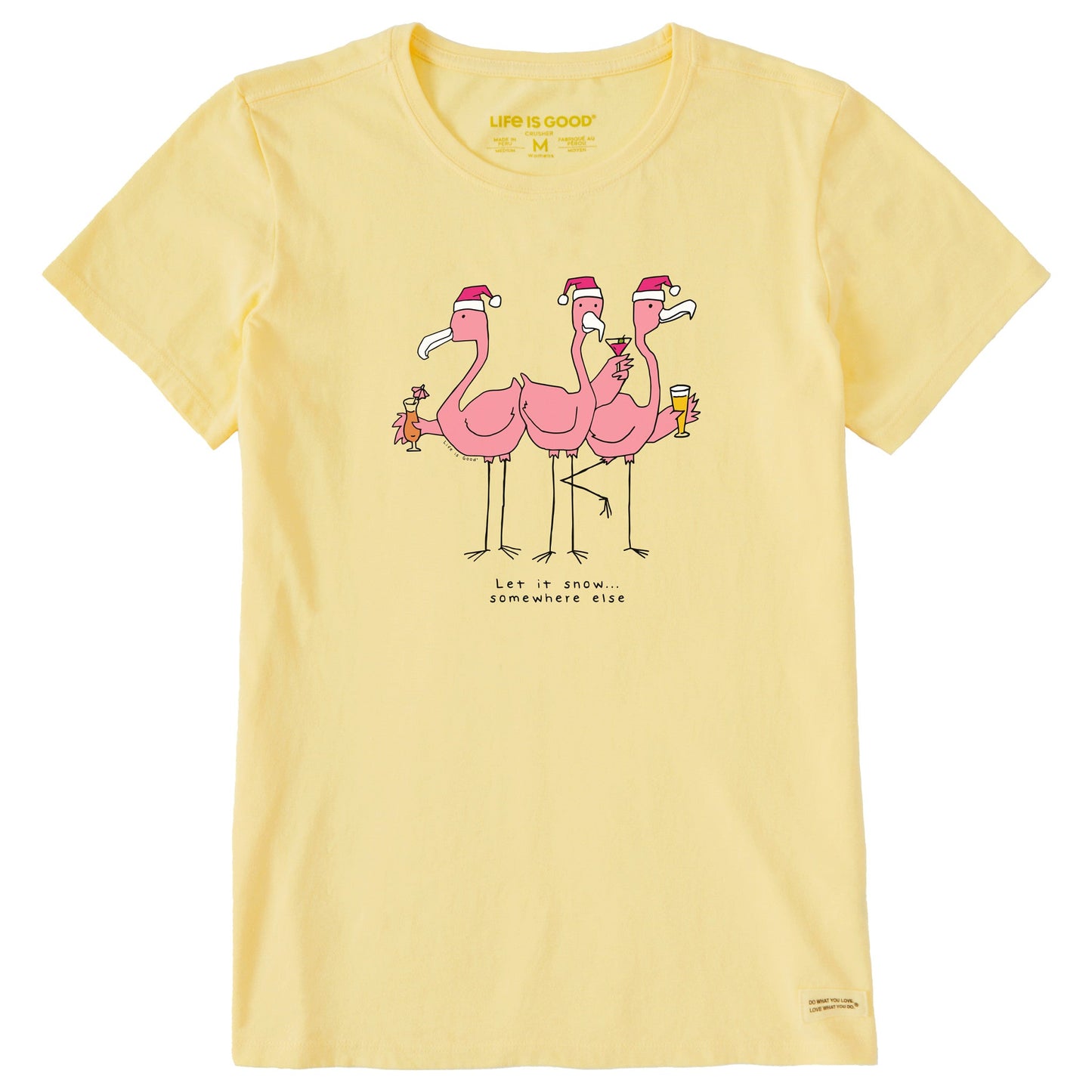 Women's Flamingos Short Sleeve Crusher Tee