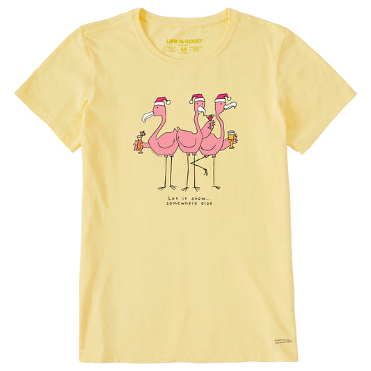 Women's Flamingos Short Sleeve Crusher Tee