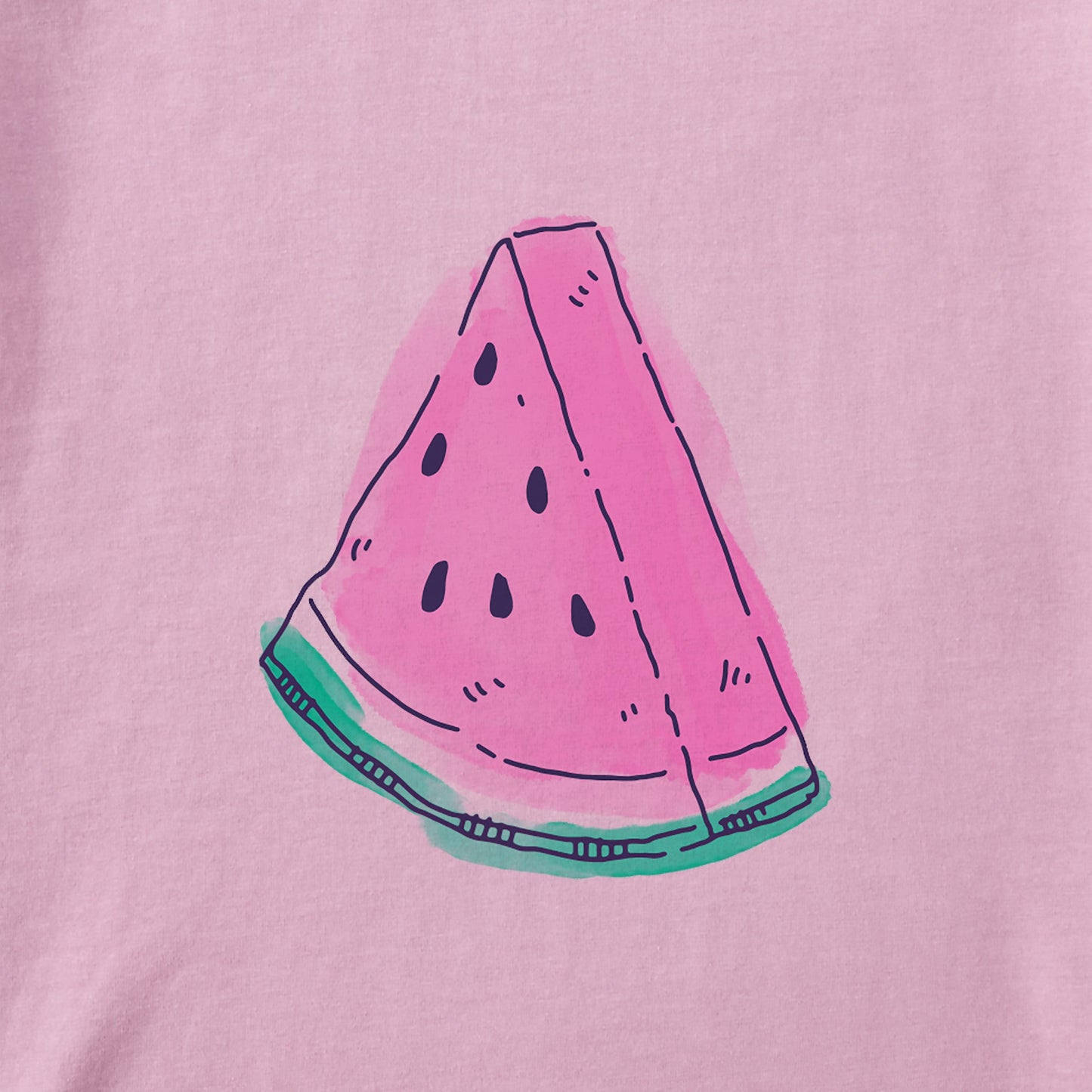 Women's Watercolor Watermelon Short Sleeve Crusher Tee