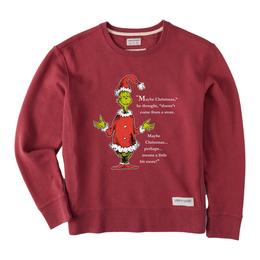 Women's Grinch Meaning of Christmas Simply True Crew