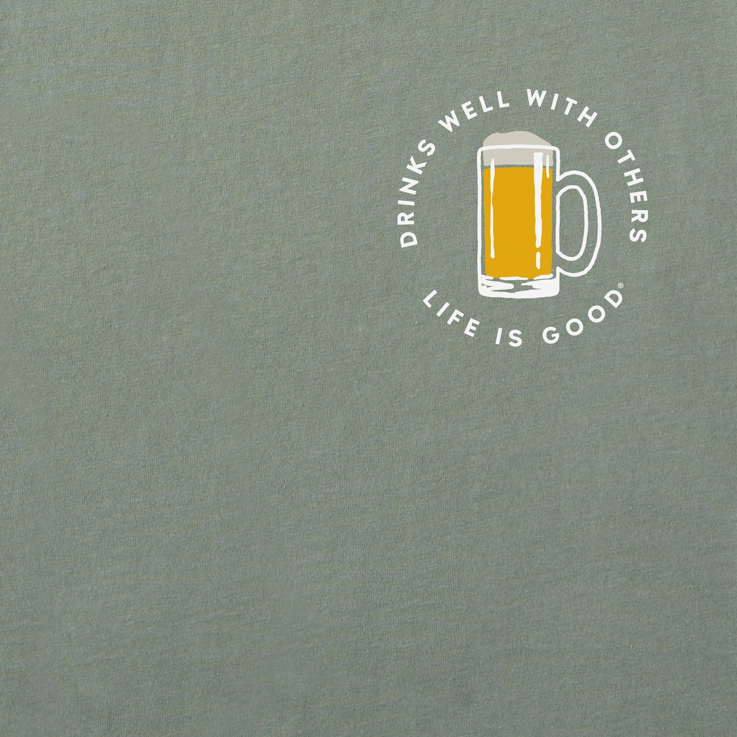 Men's Drinks Well with Others Beer Short Sleeve Crusher Tee