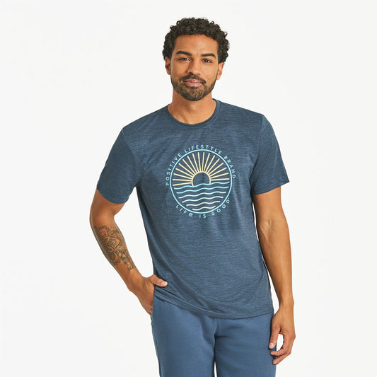 Men's Positive Lifestyle Sun & Waves Short Sleeve Sun Crusher Tee