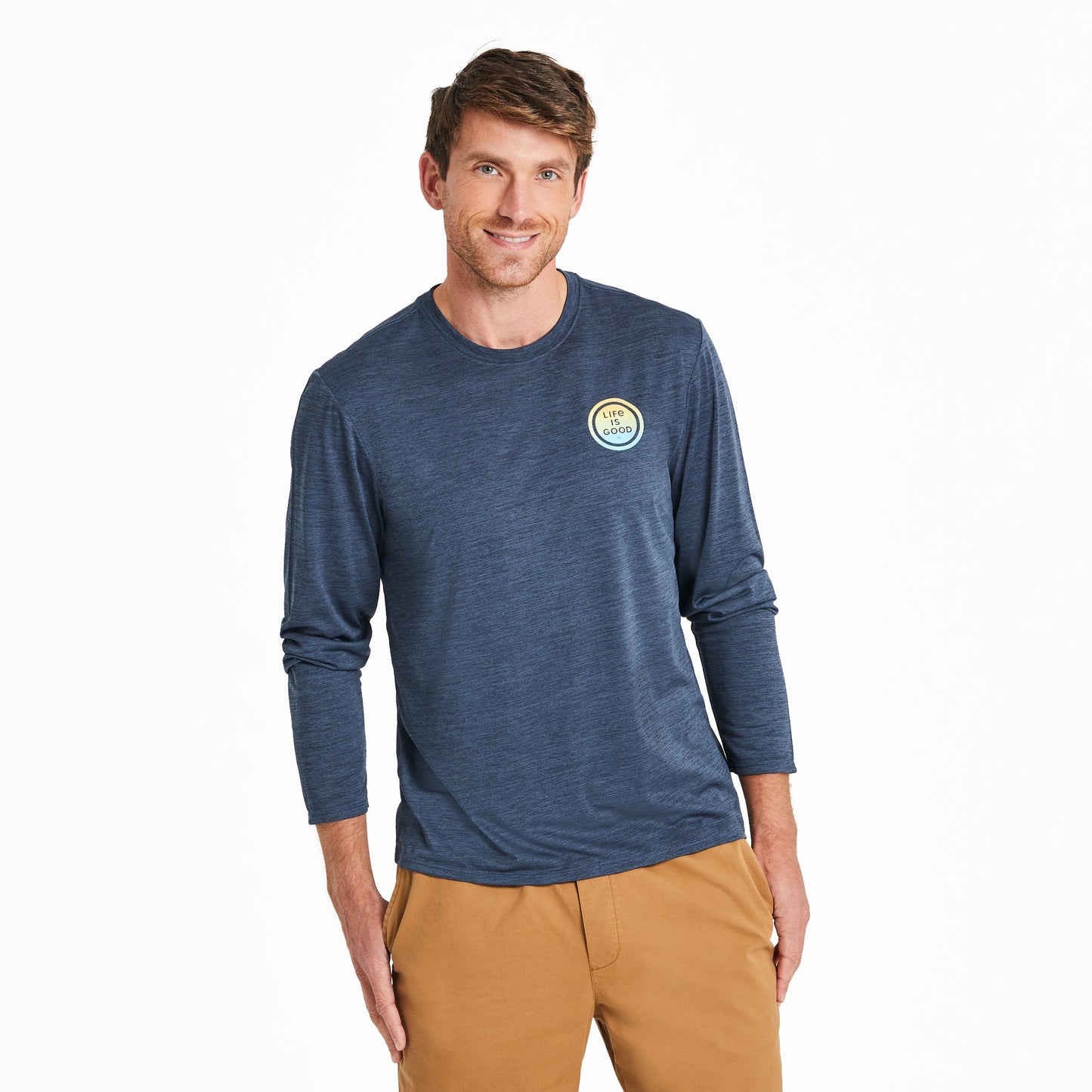 Men's Retro Mountain Range Long Sleeve Sun Crusher Tee