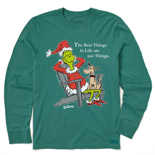 Kids Grinch & Max Adirondack Long Sleeve Crusher Tee