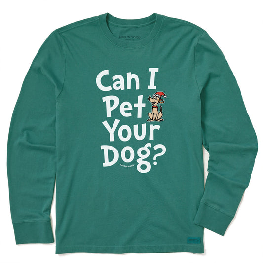 Kids Can I Pet Your Dog Max? Long Sleeve Crusher Tee