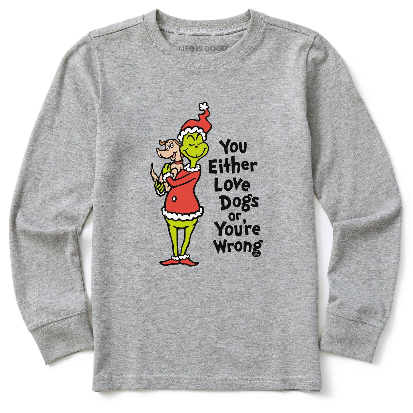 Kids Love Dogs Grinch & Max Long Sleeve Crusher Tee