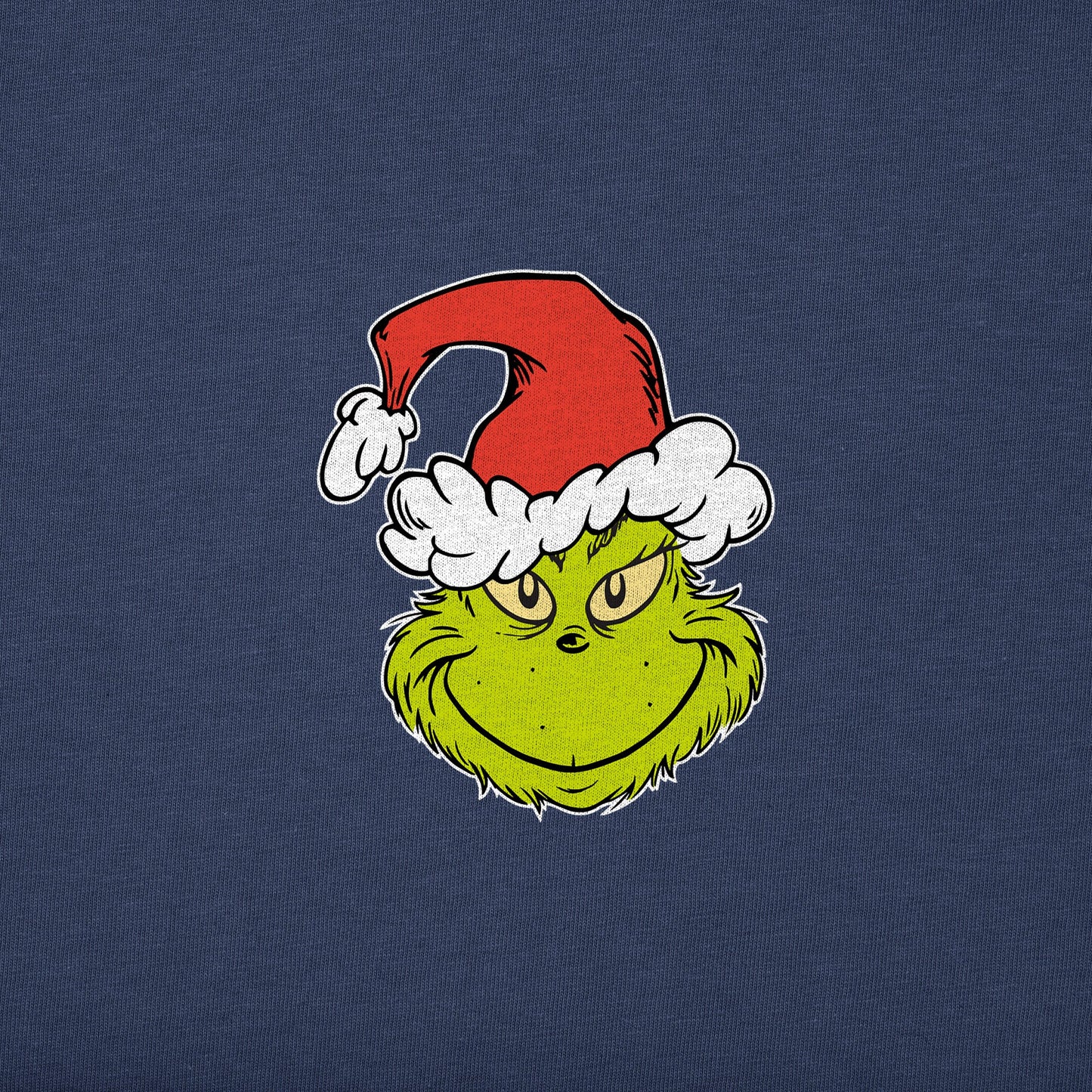Men's Grinch Santa Hat Long Sleeve Crusher Tee