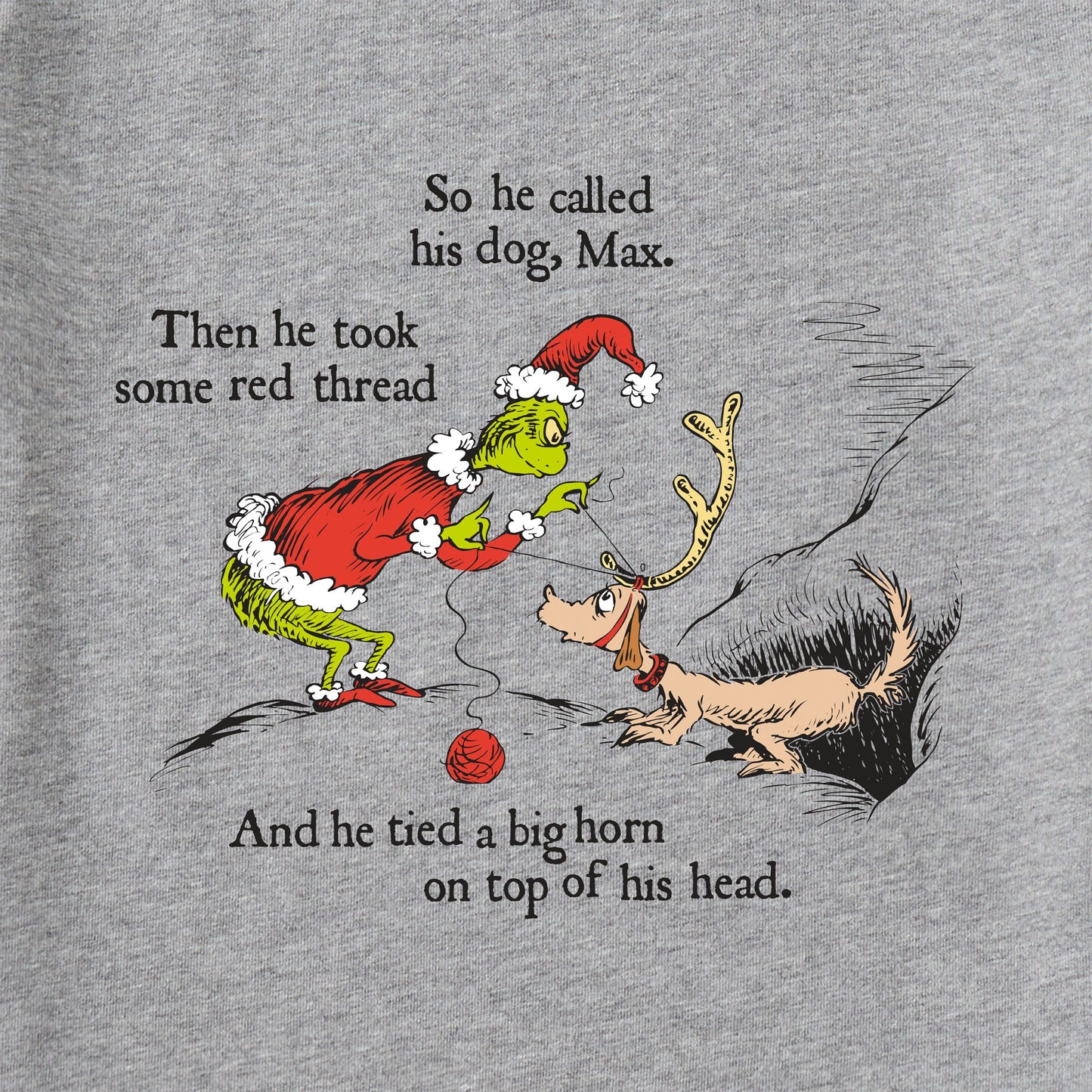 Women's Grinch & Max  Big Horns Long Sleeve Crusher Tee