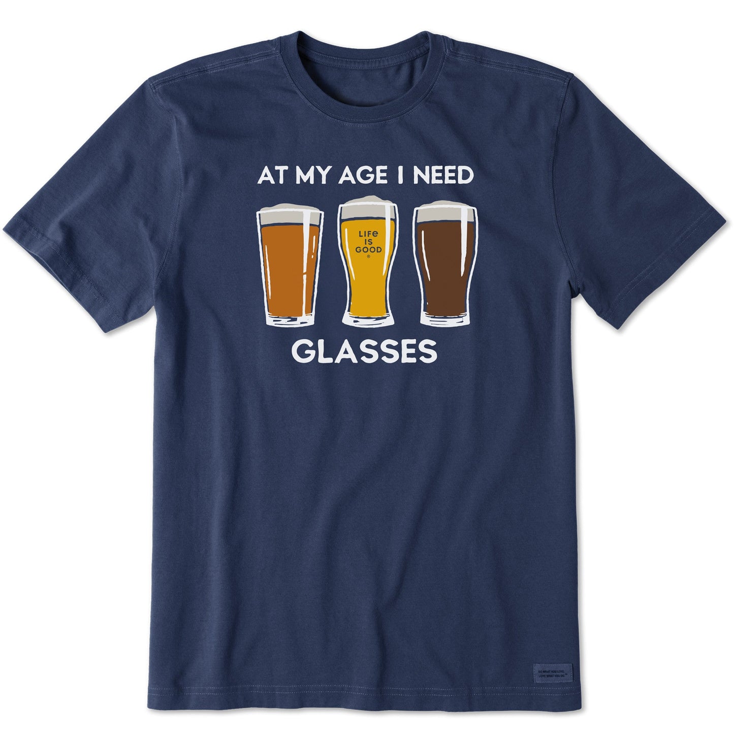 Men's At My Age Beer Glasses Short Sleeve Tee