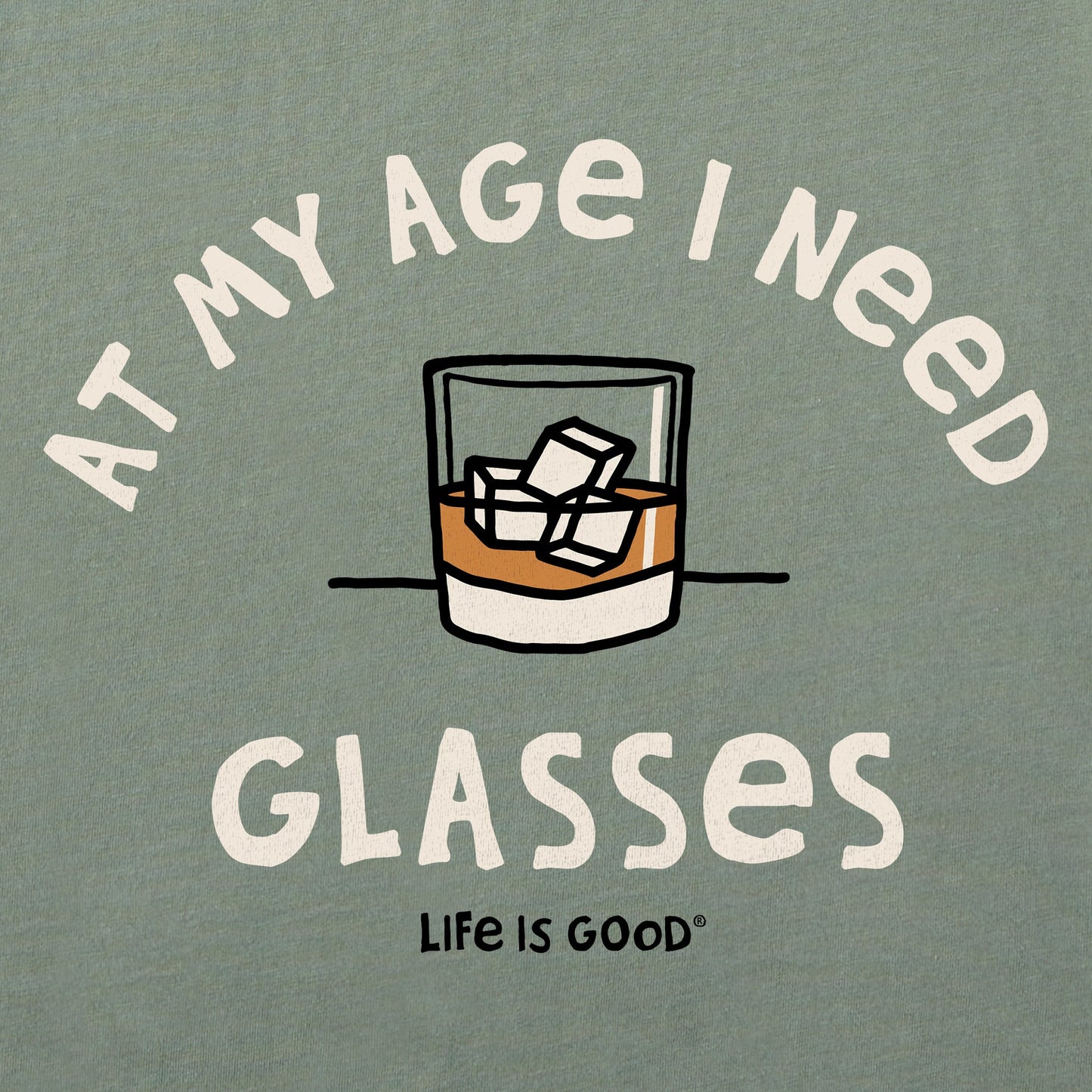 Men's At My Age Whiskey Glasses Short Sleeve Tee