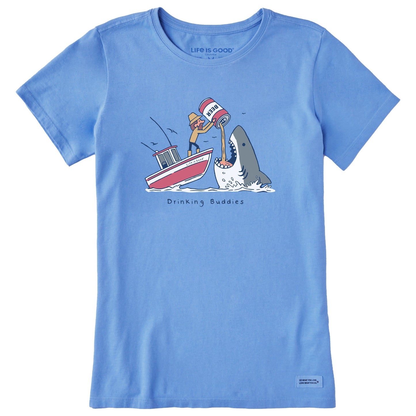 Women's Drinking Buddies Shark Short Sleeve Tee