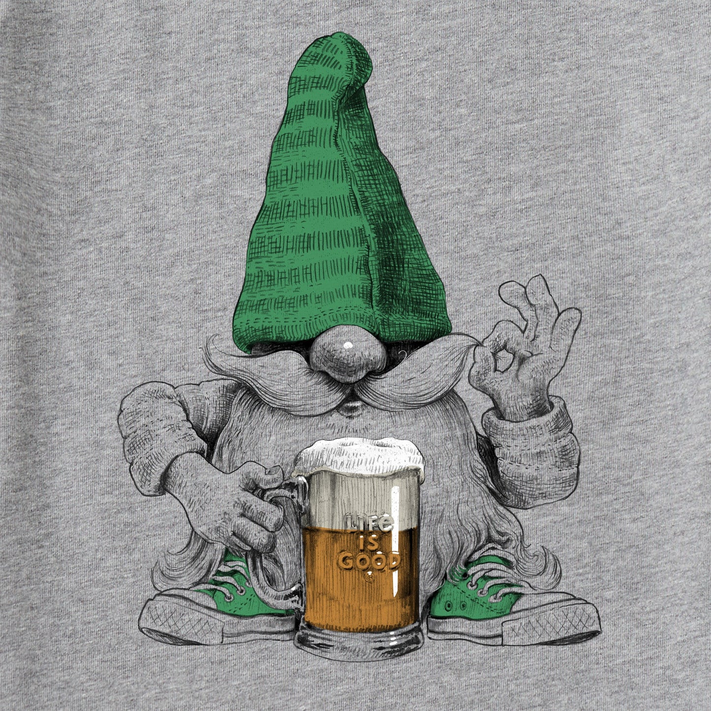 Women's Gnome w Beer Short Sleeve Tee