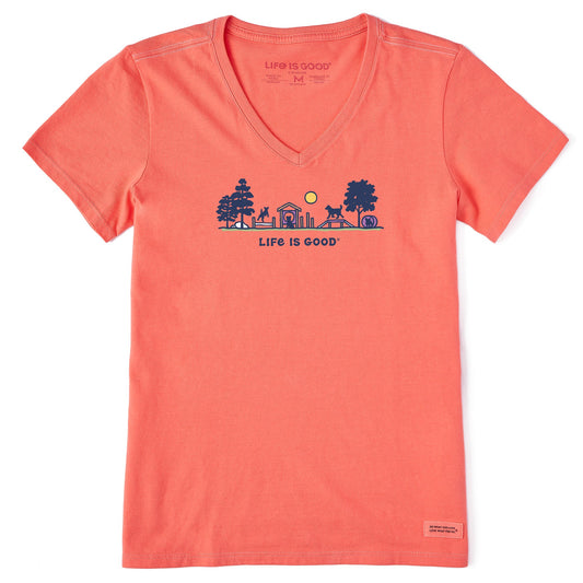 Women's Dog Park Vista Short Sleeve Vee