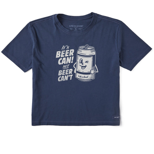 Women's Beer Can Short Sleeve Crusher Boxy Tee