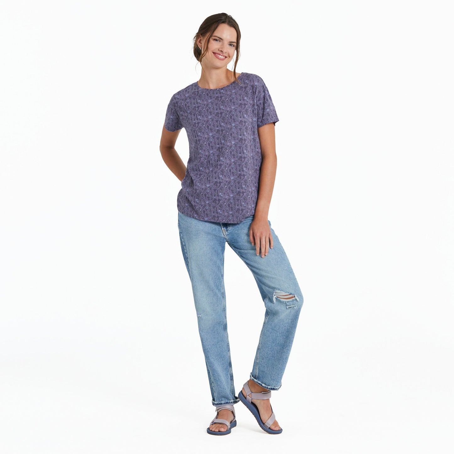 Women's Liberty Wildflower Pattern Crusher-LITE Easy Tee