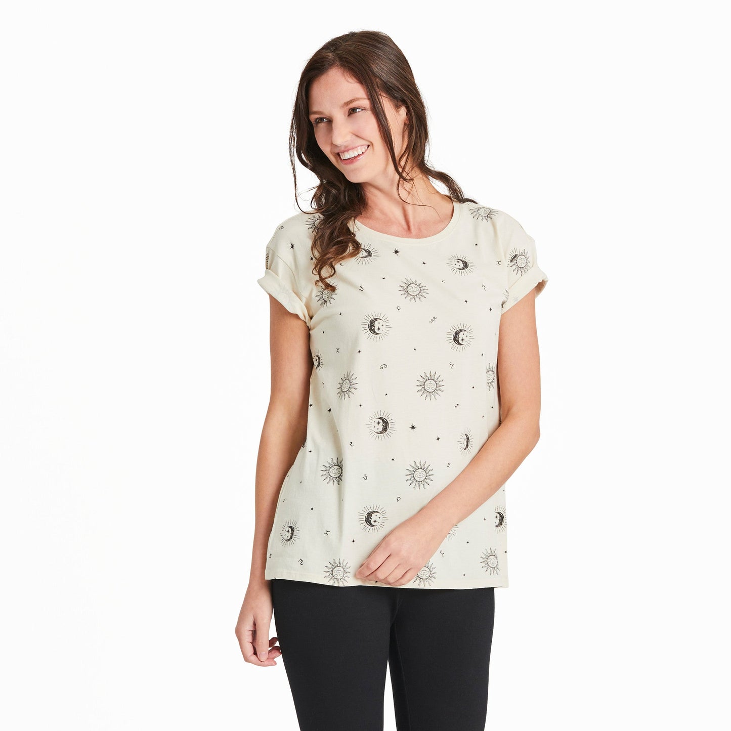 Women's Celestial Zodiac Pattern Crusher-LITE Easy Tee