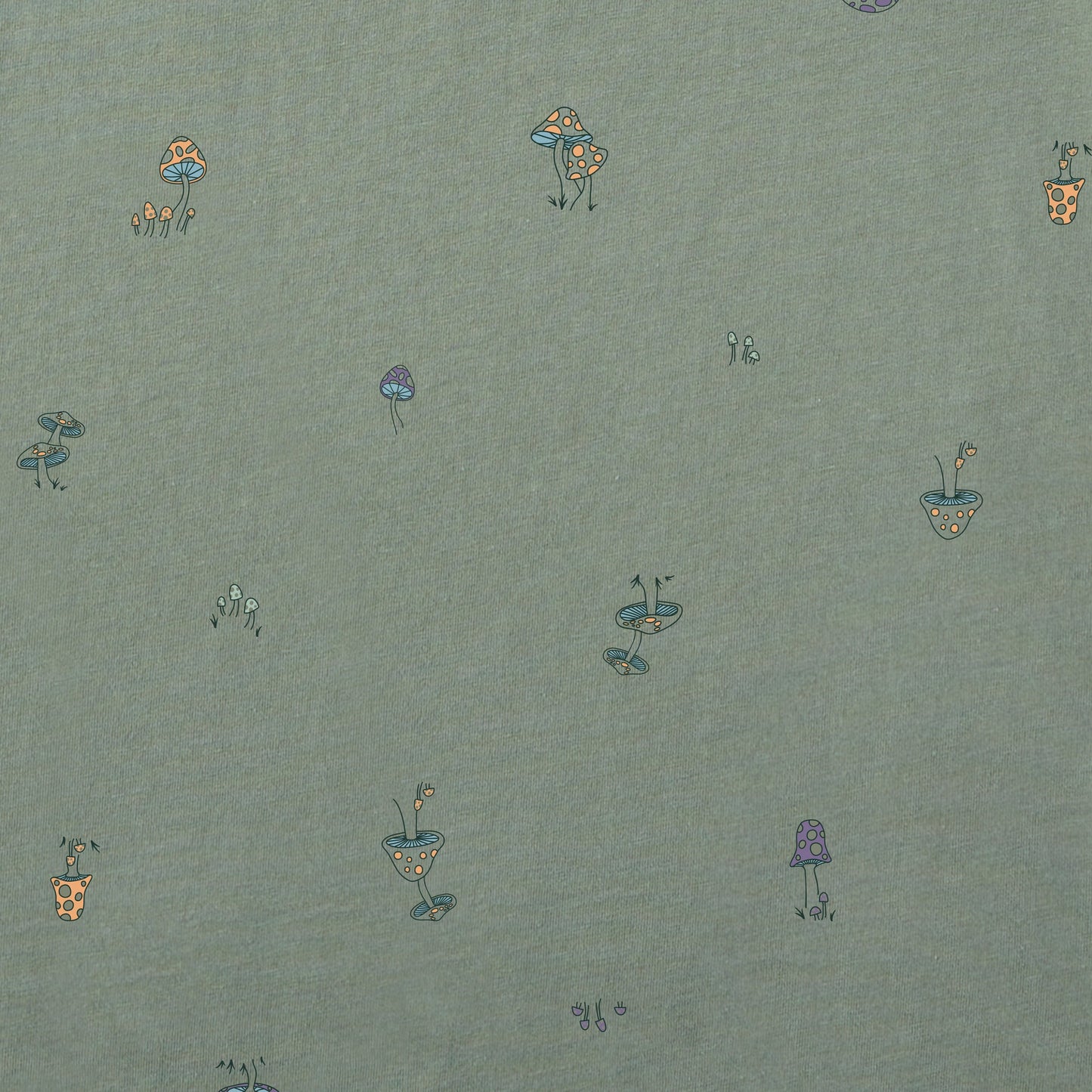 Women's Hippie Mushroom Pattern Crusher-LITE Easy Tee