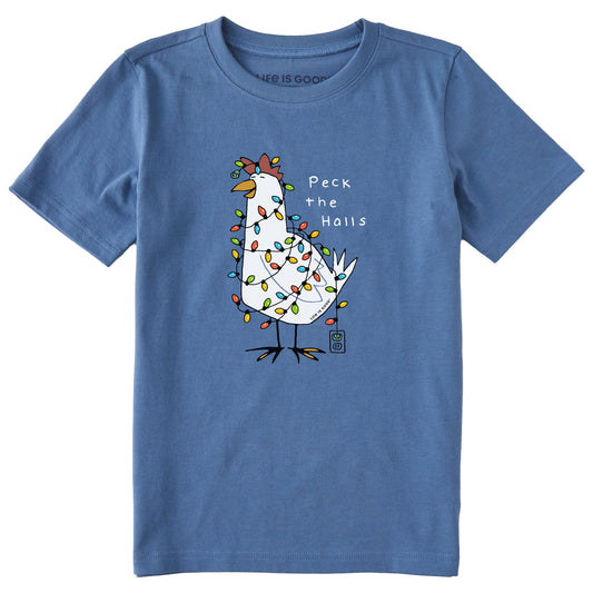 Kids Peck the Halls Short Sleeve Crusher Tee