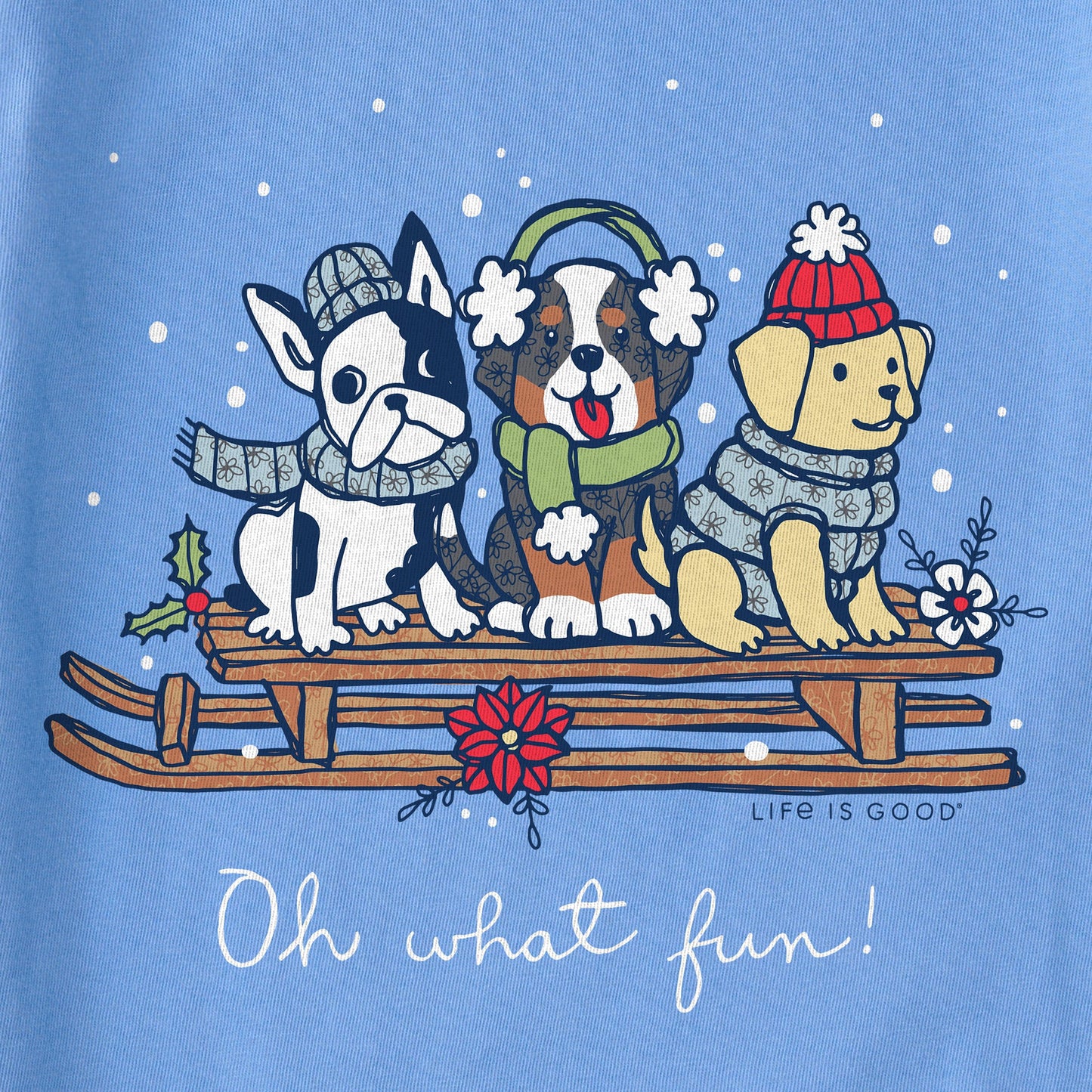 Kids Oh What Fun Winter Puppies Short Sleeve Crusher Tee