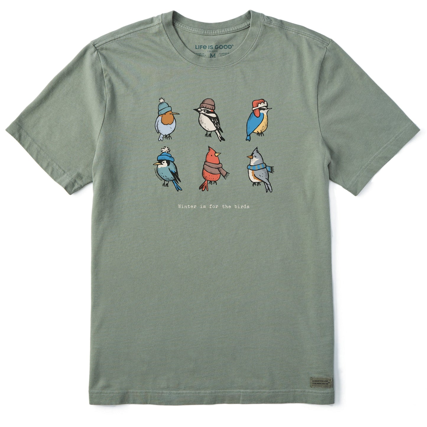 Men's Winter is for the Birds Grid Short Sleeve Crusher Tee