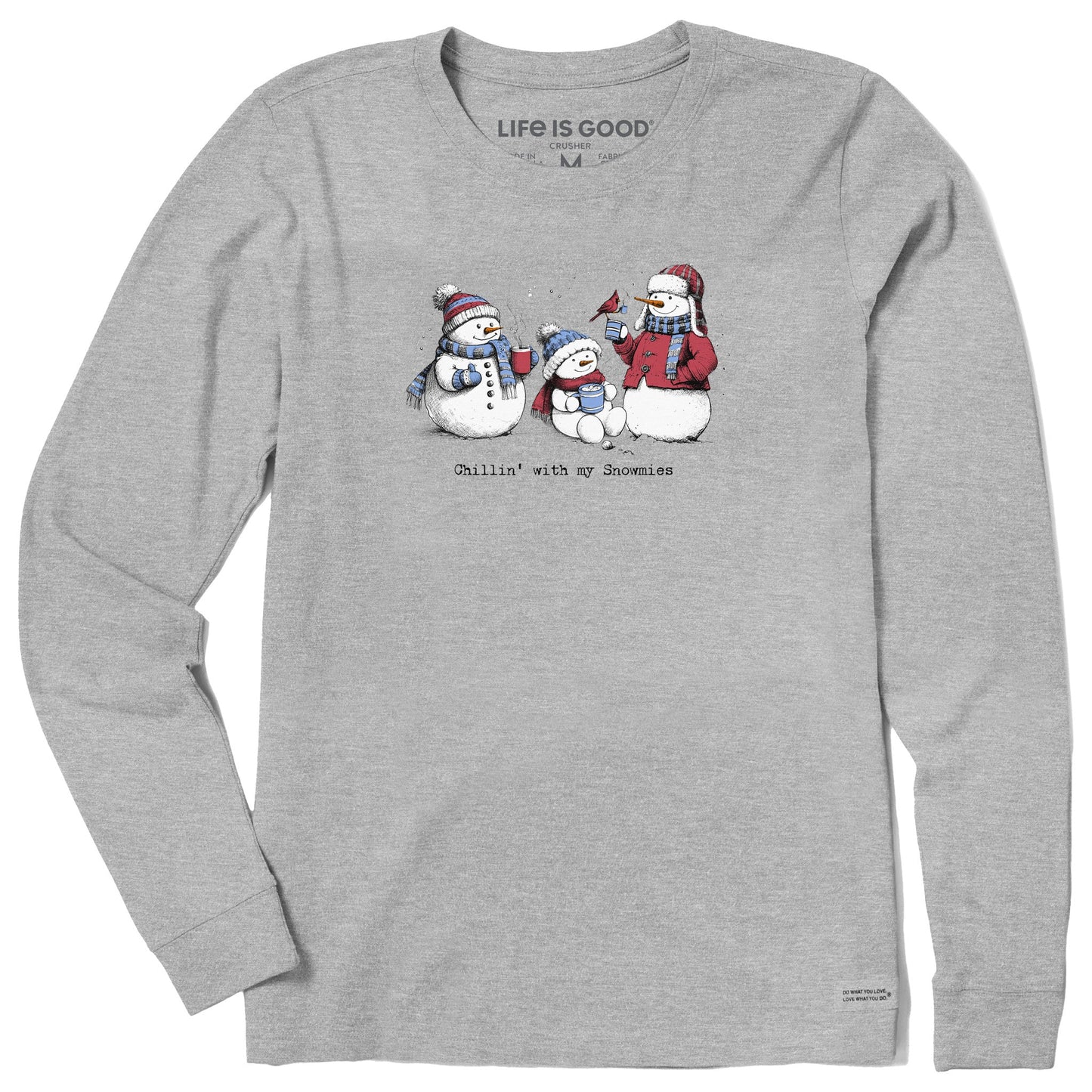 Women's Chillin' with my Snowmies Long Sleeve Crusher Tee