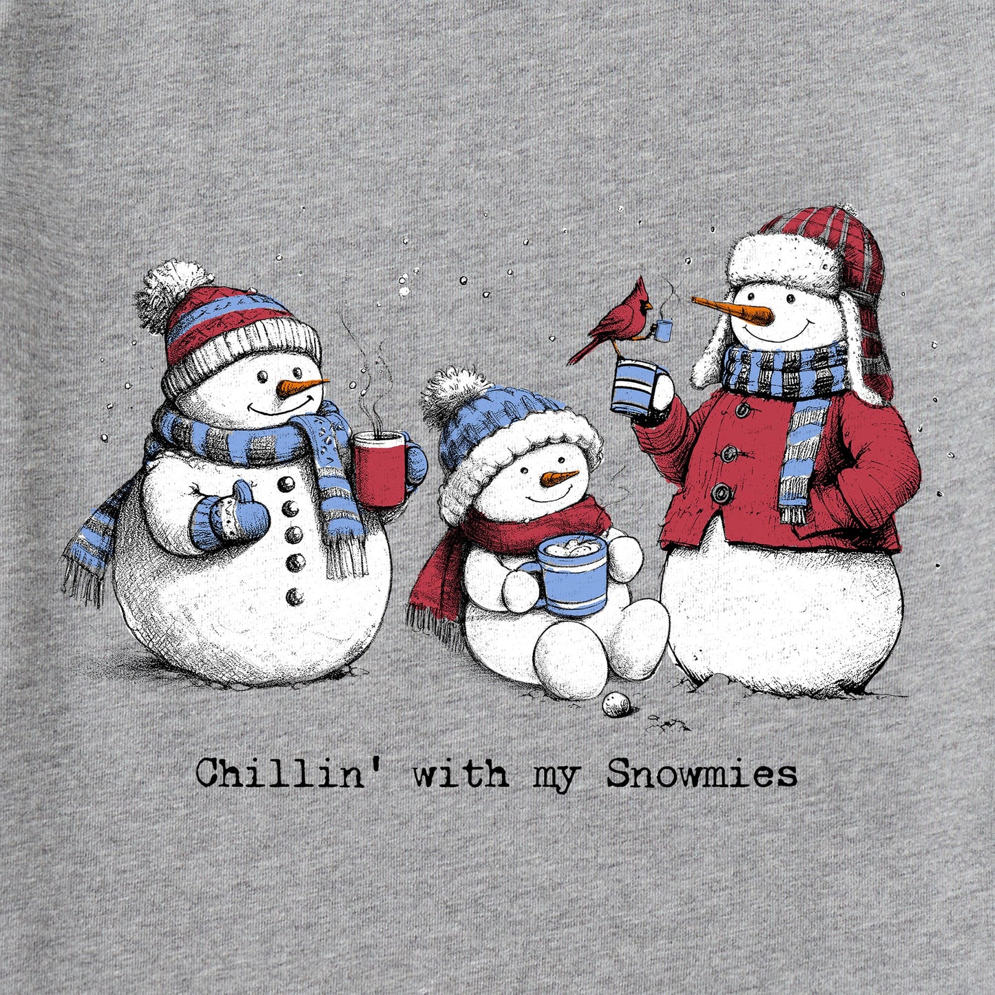 Women's Chillin' with my Snowmies Long Sleeve Crusher Tee