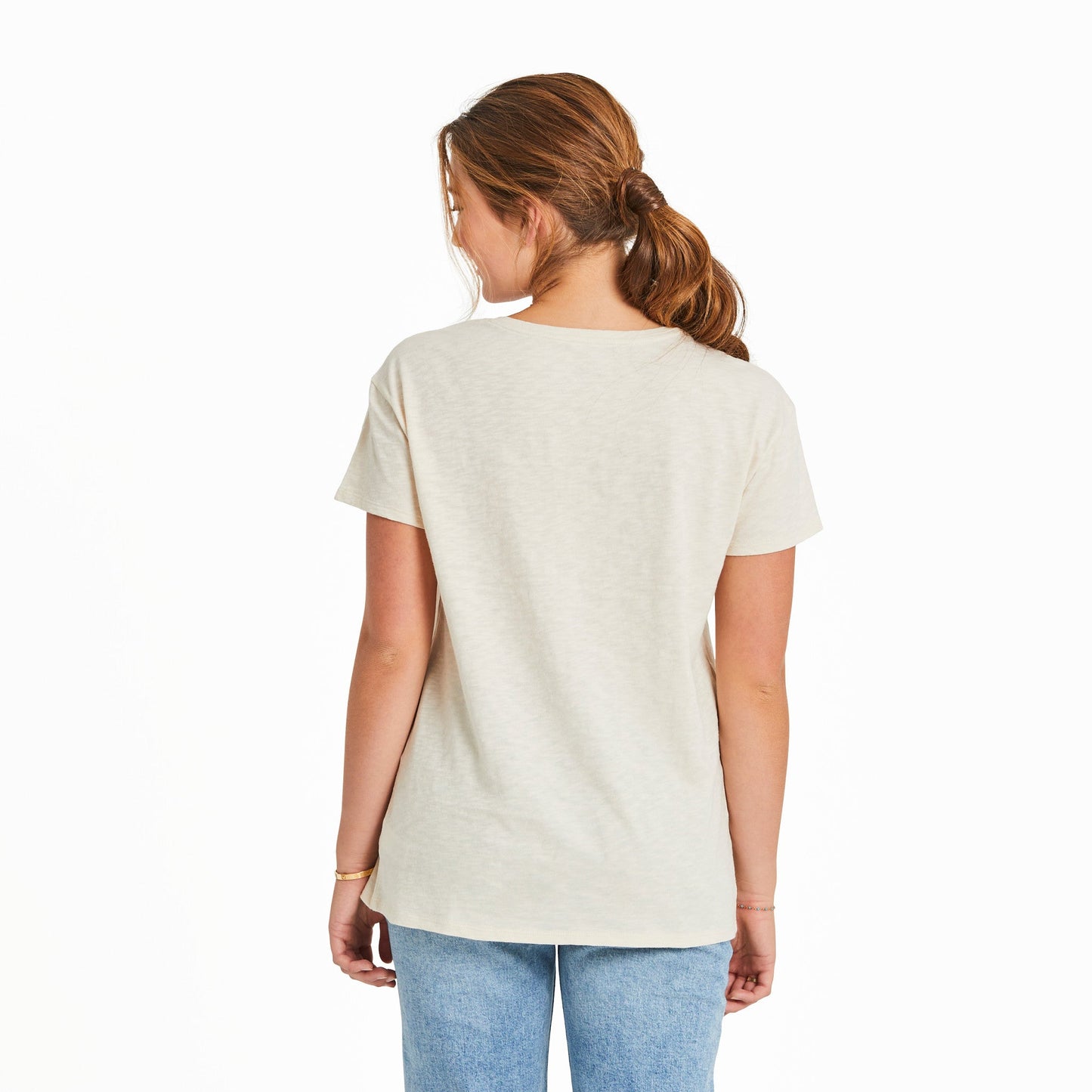 Women's Floral Bee Mandala Slub Easy Fit Tee