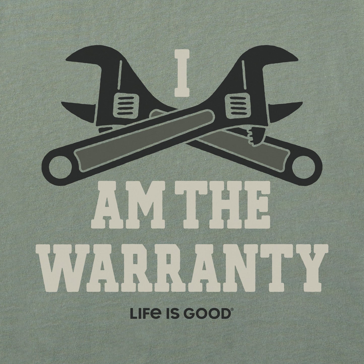 Men's I am the Warranty Long Sleeve Crusher Tee