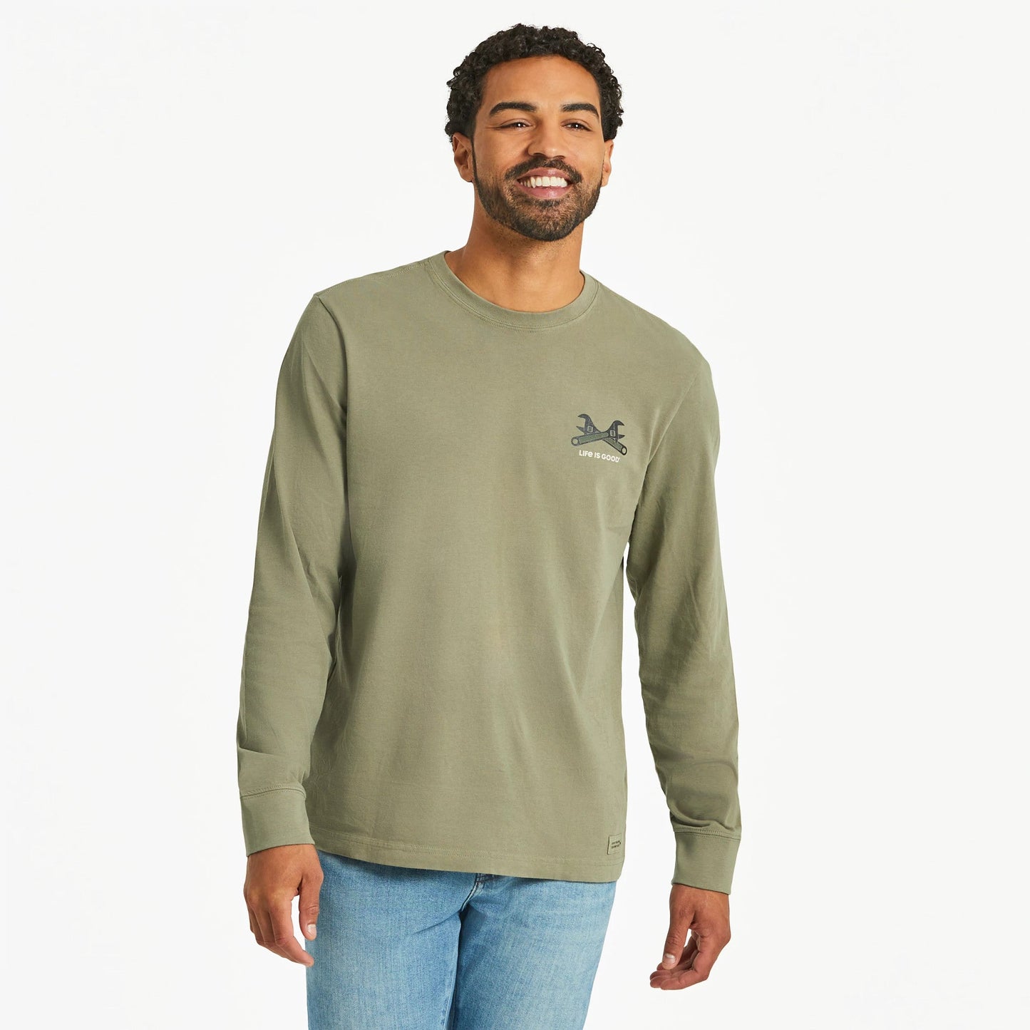 Men's I am the Warranty Long Sleeve Crusher Tee