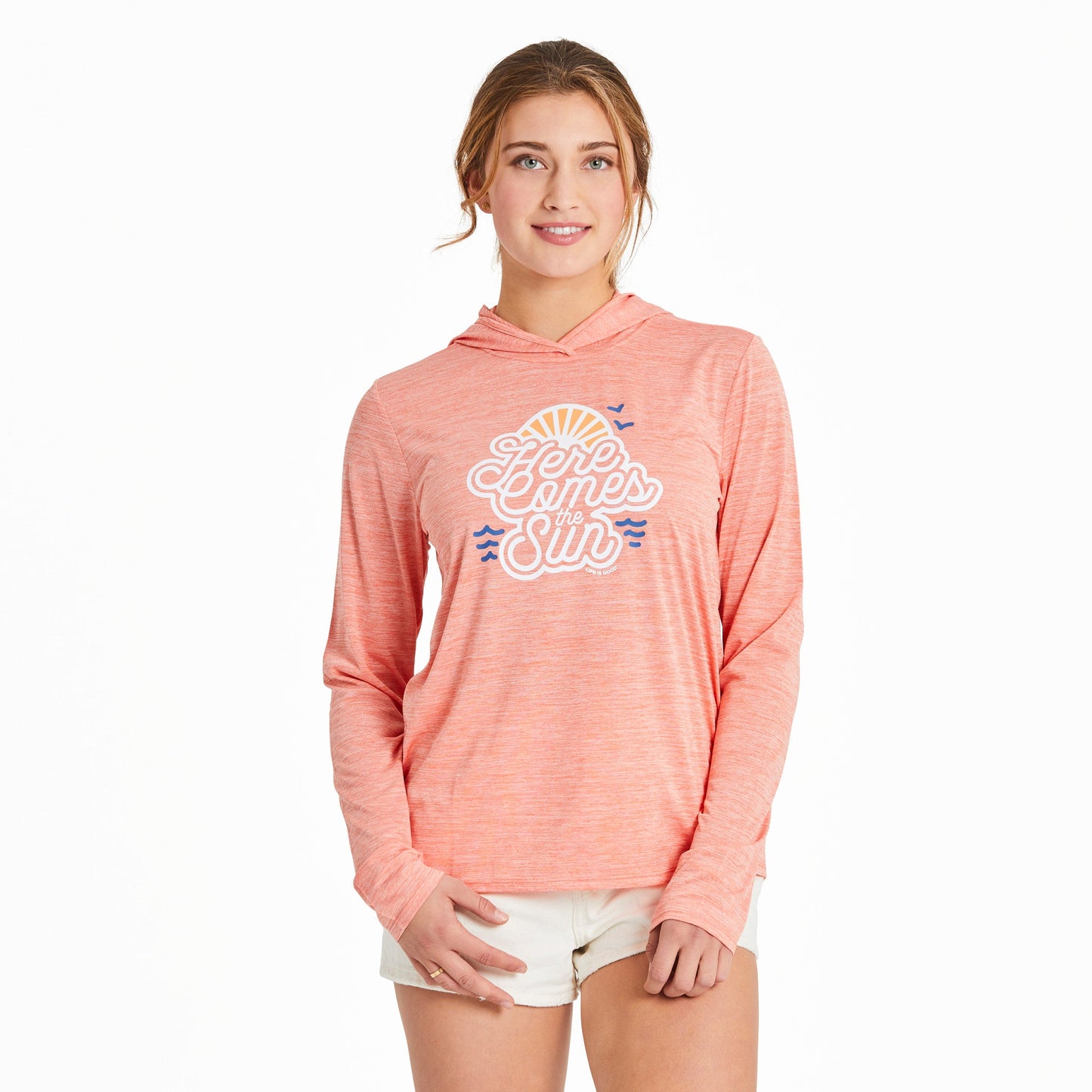 Women's Clean Here Comes the Sun Long Sleeve Sun Crusher Hoodie