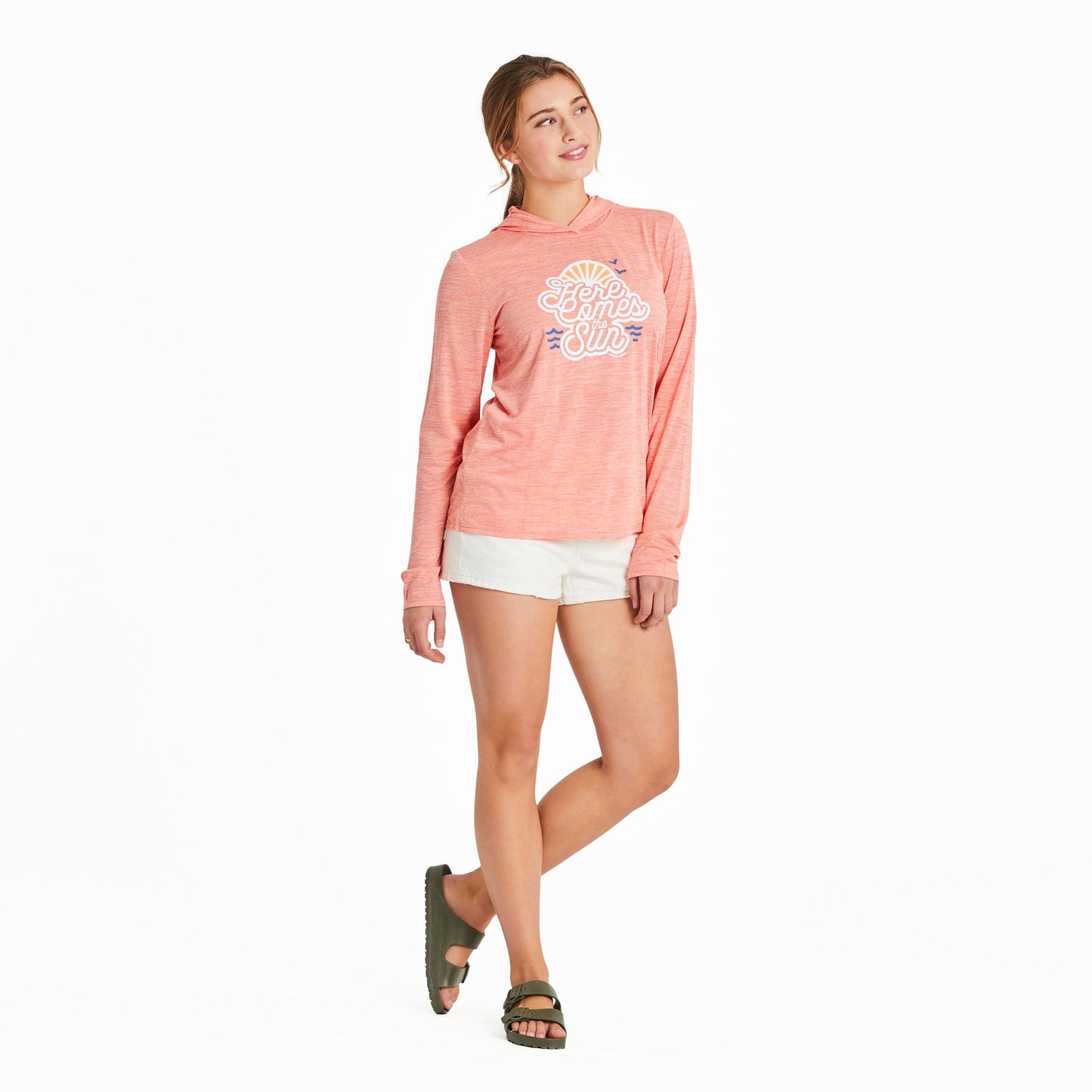 Women's Clean Here Comes the Sun Long Sleeve Sun Crusher Hoodie