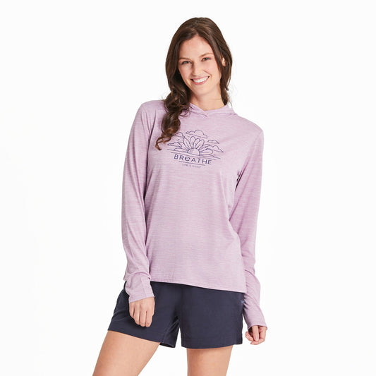 Women's Breathe Sunflower Sunrise Long Sleeve Sun Crusher Hoodie