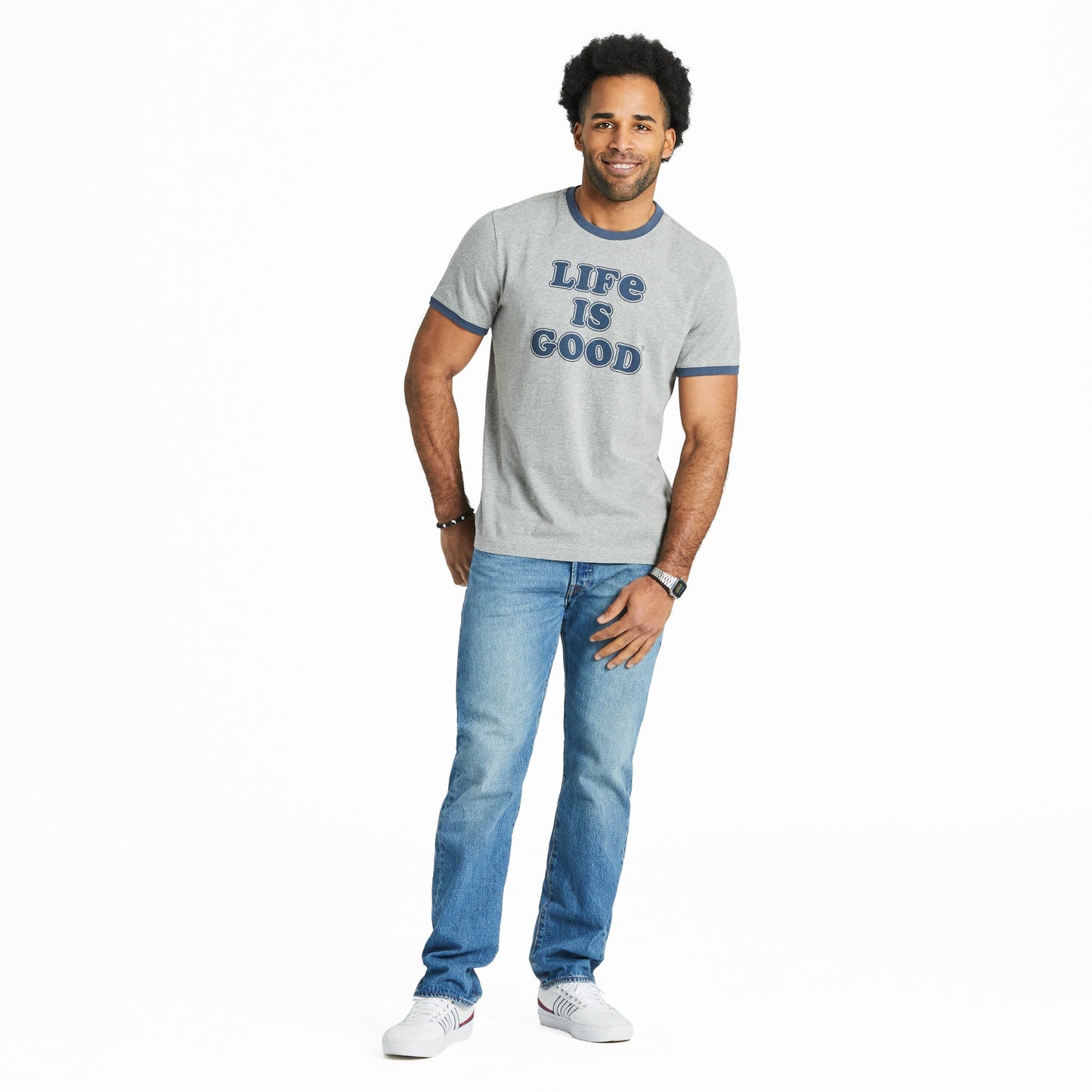 Men's Cooper Life Is Good Classic Crusher Ringer Tee